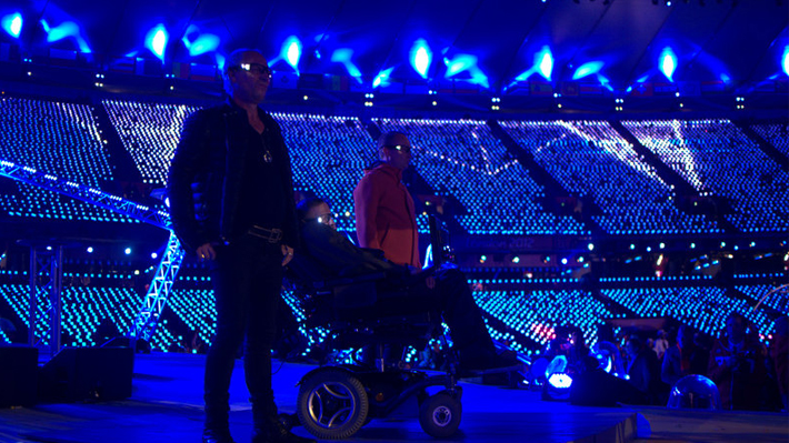 Stephen Hawking and Orbital at the Paralympic Opening Ceremony