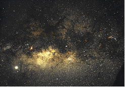 A view of the Milky Way from the southern hemisphere - towards the centre of our galaxy