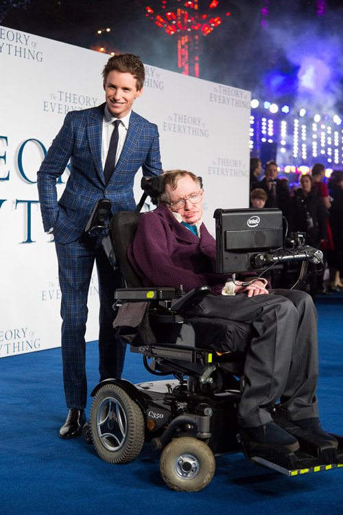 Eddie Redmayne with Stephen Hawking