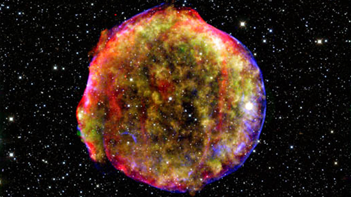 The remnants of the Tycho supernova.
